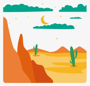 Desert Clipart Desert Mountain - Mountain Desert Clip Art, HD Png Download, Transparent PNG