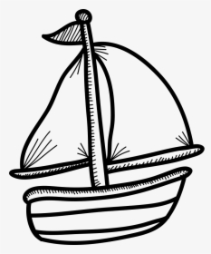 Sailing Boat - Boat Drawing Transparent Background, HD Png Download, Transparent PNG