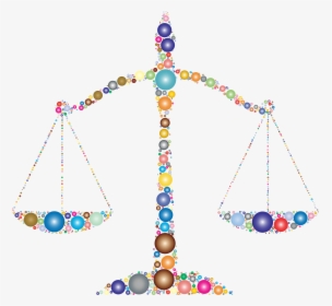Prismatic Justice Scales Circles 2 Clip Arts - Scales Of Justice Art Cc 0, HD Png Download, Transparent PNG