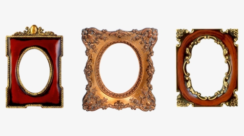 Frame, Carved, Oval, Gold, Design, Filigreed - Oval Picture Frame, HD Png Download, Transparent PNG