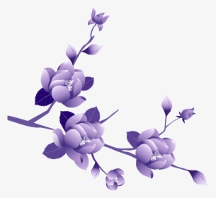Free Flowers Image - Transparent Background Purple Flower Png, Png Download, Transparent PNG
