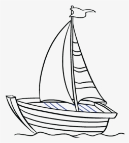 Clip Art How To Draw A - Simple Boat Clipart Black And White, HD Png Download, Transparent PNG