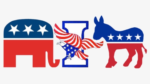 Republican Elephant And Democratic Donkey Png - Democratic Republican Party Drawing, Transparent Png, Transparent PNG