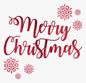 Download Merry Christmas Snow Flakes Transparent Png - Christmas Word Art Png, Png Download, Transparent PNG