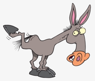 Mule Clip Art Donkey Openclipart Illustration - Donkey Kicking Back, HD Png Download, Transparent PNG