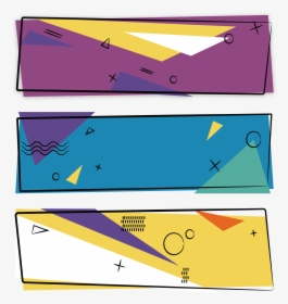 Transparent Rectangular Prism Clipart - Banner Geometric Png, Png Download, Transparent PNG