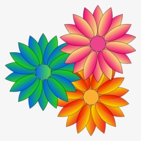Multi Coloured Daisies Svg Clip Arts - Cartoon Butterflies And Flowers, HD Png Download, Transparent PNG