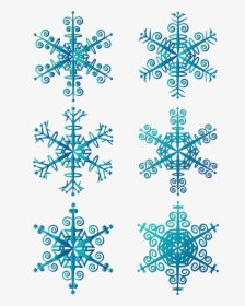 Winter Snowflake Simple Vector Blue Png And Image - Motif, Transparent Png, Transparent PNG