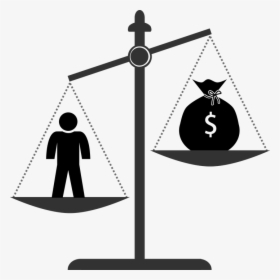 Access To Justice, Scales Weigh Money And Individual - Corporate Debt Restructuring Clipart, HD Png Download, Transparent PNG