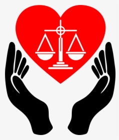 Picture Of Scales Of Justice In A Heart Held By Two - Bill Of Rights Symbol, HD Png Download, Transparent PNG
