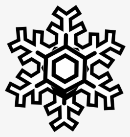 Simple Snowflake Png Black And White - Snowflake Clip Art, Transparent Png, Transparent PNG