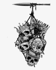Pirate Tattoo Designs - Gangster Skull Tattoo Drawings, HD Png Download, Transparent PNG