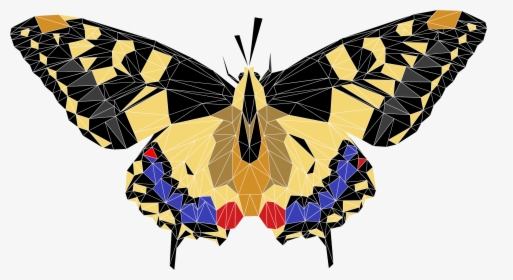 Low Poly Butterfly Clip Arts - Lepidoptera Png, Transparent Png, Transparent PNG