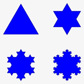 The First Four Iterations Of The Koch Snowflake Clipart - Basic Fractal, HD Png Download, Transparent PNG