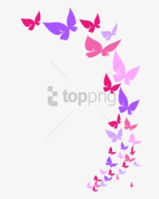 Free Png Butterflies Butterfly- Mother S Day Card For - Butterfly Border Clipart Png, Transparent Png, Transparent PNG