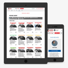 A Tablet And Phone Displaying The Bridgestone Learning - Online Advertising, HD Png Download, Transparent PNG