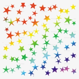 Rainbow Stars 2 Wallpaper - Transparent Rainbow Stars, HD Png Download, Transparent PNG