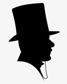 Victorian Man Silhouette Top Hat Clip Arts - Man In Top Hat Silhouette, HD Png Download, Transparent PNG