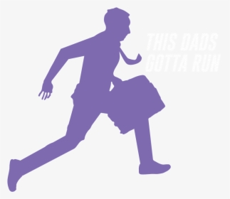 Dads Gotta Run - Running Silhouette People Running, HD Png Download, Transparent PNG