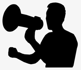 Man With Megaphone Silhouette, HD Png Download, Transparent PNG