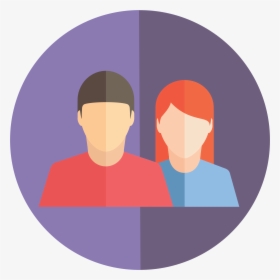 Colorful Icon Of Two People - Illustration, HD Png Download, Transparent PNG