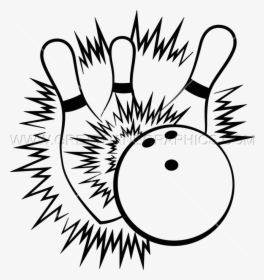 Bowling Strike Png - Bowling Images Black And White, Transparent Png, Transparent PNG