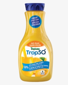 Trop50® Orange No Pulp - Tropicana Orange Juice, HD Png Download, Transparent PNG