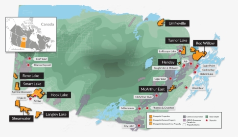 Illustrated Map Of Purepoint Project Sites - Atlas, HD Png Download, Transparent PNG