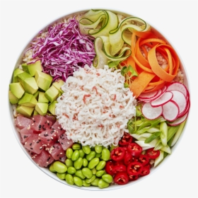 Surimi Poke Bowl - Salad, HD Png Download, Transparent PNG