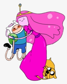 Adventure Time Princess Bubblegum Hugging Finn - Adventure Time Finn Jake Bubblegum, HD Png Download, Transparent PNG