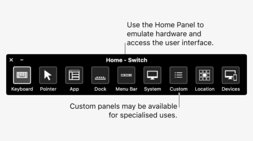 The Switch Control Home Panel Provides Buttons To Control, - Computer Keyboard, HD Png Download, Transparent PNG