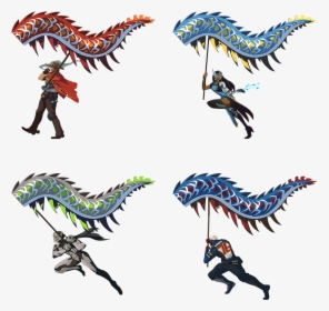 Overwatch Cute Sprays Png -dragon Dance Overwatch Sprays - Overwatch Hanzo And Genji Funny, Transparent Png, Transparent PNG