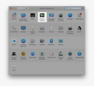 Mac Mission Control - Mac System Preferences Sierra, HD Png Download, Transparent PNG