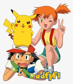 Ash Ketchum Misty And Pikachu, HD Png Download, Transparent PNG