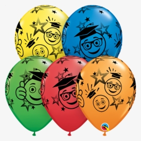 Qualatex Graduation Cap Smiley Emoji Around - Ballagási Lufik Fiuknak, HD Png Download, Transparent PNG