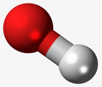 Hydroxide Anion Or Hydroxyl Radical Ball - Hydroxyl Ball And Stick Model, HD Png Download, Transparent PNG