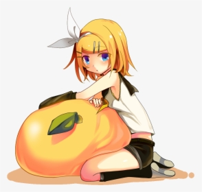 Rin Kagamine With Orange, HD Png Download, Transparent PNG