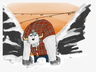 Hipster Yeti Sketches Mountains Nepal Illustration - Snow, HD Png Download, Transparent PNG