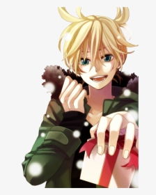 Kagamine Image - Anime Guy Giving Present, HD Png Download, Transparent PNG