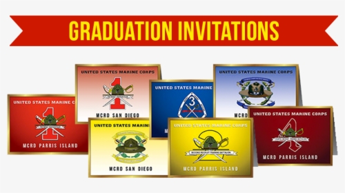 Graduation Invites - Marine Graduation Invitations, HD Png Download, Transparent PNG