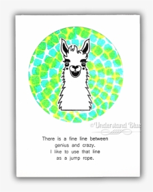 Crazy Llama Card By Understand Blue - Circle, HD Png Download, Transparent PNG