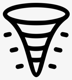 Transparent Hurricane Symbol Png - Funnel Clipart Black And White, Png Download, Transparent PNG