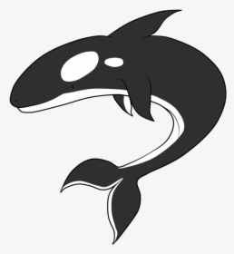 Dolphin Silhouette Black Cartoon Clip Art - Cartoon, HD Png Download, Transparent PNG