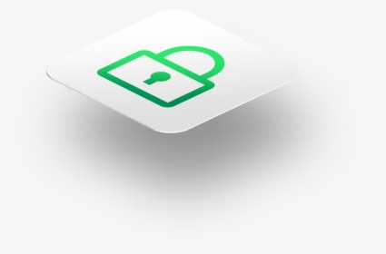 White Tile With Green Lock Icon - Sign, HD Png Download, Transparent PNG