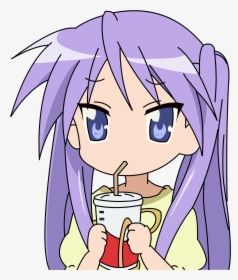 I Love Anime Girls Drinking Tea/coffee/whatever, Or - Lucky Star Kagami Sip, HD Png Download, Transparent PNG