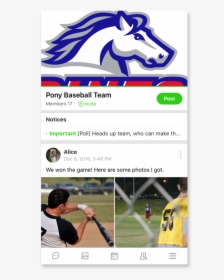 Pony Baseball Logo, HD Png Download, Transparent PNG