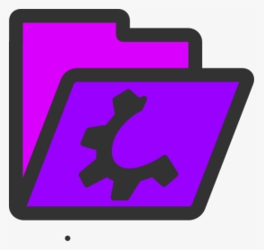 Open Violet Folder Svg Clip Arts - Icon Folder Cute Purple, HD Png Download, Transparent PNG