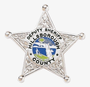 Five Point Florida Star Badge With Circular Panel - Emblem, HD Png Download, Transparent PNG