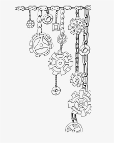 Charming Purplepoppet Clear - Steampunk Gears And Cogs Drawing, HD Png Download, Transparent PNG