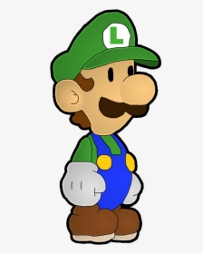 Mario Clipart Two Brother - Paper Luigi, HD Png Download, Transparent PNG